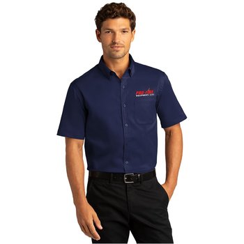 promotional short sleeve dress shirts Promotional Port Authority Ladies Short Sleeve SuperPro Oxford Shirt - Custom Promotional Products