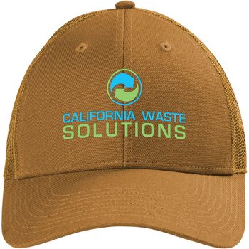 Cornerstone &reg; Cotton Canvas Mesh Back Adjustable Snapback Cap - Embroidered Personalization Available from Positive Promotions