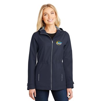 Modern Everyday Women's Rain Jacket- Embroidery Personalization Available from Positive Promotions