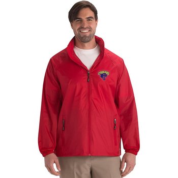 2-In-1 Packable Rain Jacket With Hood- Embroidery Personalization Available from Positive Promotions