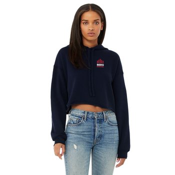 BELLA+CANVAS® Women's Ultra-Soft Crop Fleece Fashion Hoodie - Embroidered Personalization Available from Positive Promotions