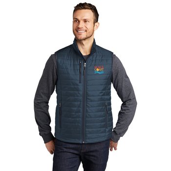 Port Authority® Men's 2-In-1 Packable Puffer Vest - Embroidered Personalization Available from Positive Promotions
