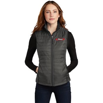 Port Authority® Women's 2-In-1 Packable Puffer Vest - Embroidered Personalization Available from Positive Promotions