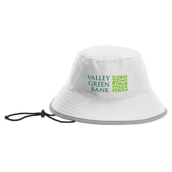 New Era® Hex UV Bucket Hat with Adjustable Drawcord - Embroidered Personalization Available from Positive Promotions