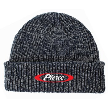 Brooklyn Ribbed Marled Knit Beanie - Embroidered - Full-Color Personalization Available from Positive Promotions