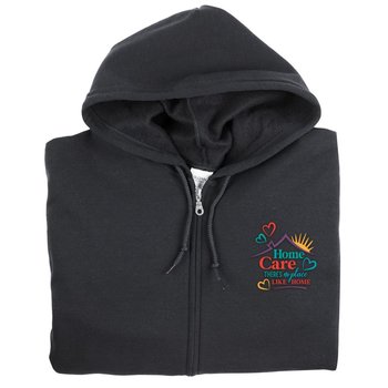 Gildan&reg; Unisex Heavy Blend&trade; Full-Zip Hooded Sweatshirt - Embroidered Personalization Available from Positive Promotions