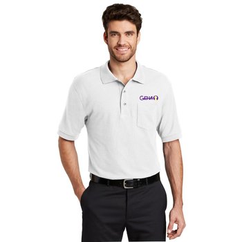 Port Authority® Men's Silk Touch Polo With Pocket - Embroidered Personalization Available from Positive Promotions