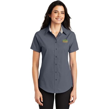 Port Authority&reg; Women's Short Sleeve Easy Care Shirt - Embroidered Personalization Available from Positive Promotions