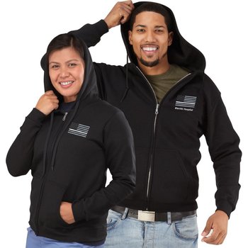 EMS Gildan® Unisex Heavy Blend Full-Zip Hooded Sweatshirt - Embroidered Personalization Available from Positive Promotions