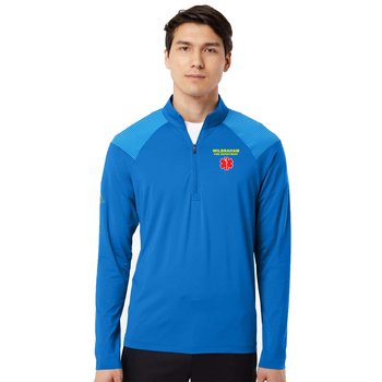 adidas® Men's Shoulder Stripe Quarter-Zip Pullover - Embroidered Personalization Available from Positive Promotions