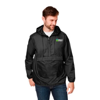 2-in-1 Adult Zone Lightweight Packable Anorak Jacket To Fanny Pack - Embroidered Personalization Available from Positive Promotions