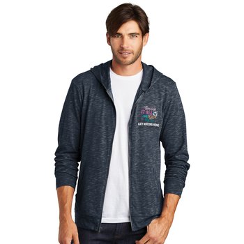 Nursing Home Staff District® Men's Medal Full-Zip Lightweight Hoodie Sweatshirt - Embroidered Personalization Available from Positive Promotions