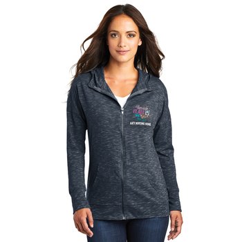 Nursing Home Staff District® Women's Medal Full-Zip Lightweight Hoodie Sweatshirt - Embroidered Personalization Available from Positive Promotions