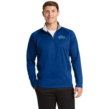 Sport-Tek® Unisex Sport-Wick® Fleece Quarter-Zip Pullover - Embroidered Personalization Available from Positive Promotions
