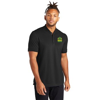 MERCER+METTLE Men's Stretch Pique Henley - Embroidered Personalization Available from Positive Promotions