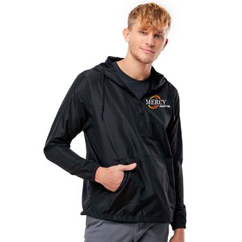 Independent Trading Co.® Unisex Lightweight Pullover Windbreaker Anorak Jacket - Embroidered Personalization Available from Positive Promotions