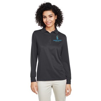 Harriton® Women's Advantage Snag Protection Plus Long-Sleeve Performance Polo - Embroidered Personalization Available from Positive Promotions