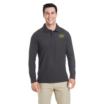 Core 365 Men's Fusion ChromaSoft Long-Sleeve Piqué Polo - Embroidered Personalization Available from Positive Promotions