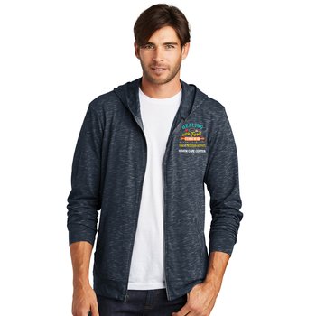 Food & Nutrition Services District® Men's Medal Full-Zip Lightweight Hoodie Sweatshirt - Embroidered Personalization Available from Positive Promotions