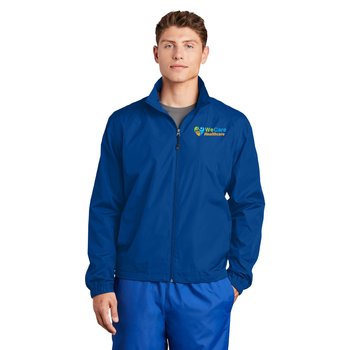 Sport-Tek® Unisex Full-Zip Wind Jacket - Embroidered Personalization Available from Positive Promotions