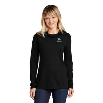 Sport-Tek® Women's Performance Tri-Blend Wicking Long-Sleeved Hoodie - Embroidered Personalization Available from Positive Promotions