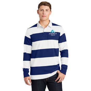 Sport-Tek® Unisex Classic Long-Sleeved Rugby Polo - Embroidered Personalization Available from Positive Promotions