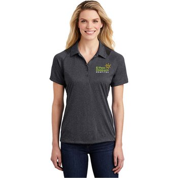 Sport-Tek® Women's Heather Colorblock Performance Polo - Embroidered Personalization Available from Positive Promotions