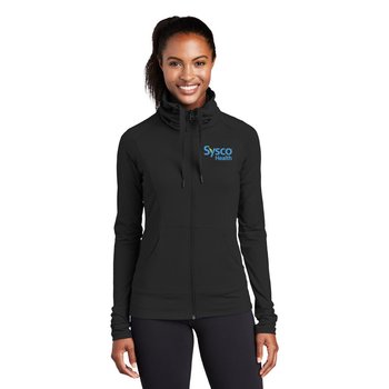 Sport-Tek® Women's Sport-Wick® Stretch Full-Zip Jacket - Embroidered Personalization Available from Positive Promotions