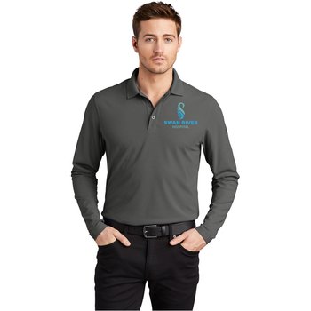 OGIO® Men's Caliber 2.0 Long-Sleeve Performance Polo - Embroidered Personalization Available from Positive Promotions