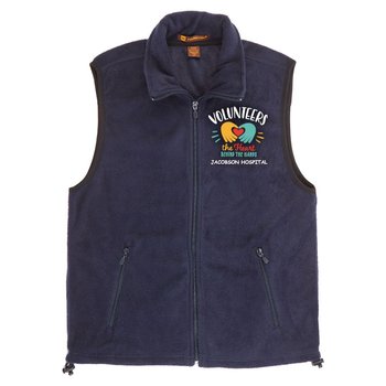 Healthcare Team Pride Harriton® Unisex Full-Zip Fleece Vest - Embroidered Personalization Available from Positive Promotions