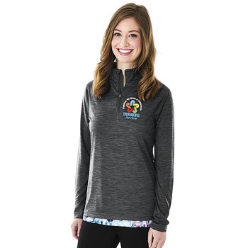 Healthcare Team Pride Charles River Apparel® Women's Lightweight Heathered Performance Quarter-Zip Pullover - Embroidered Personalization Available from Positive Promotions