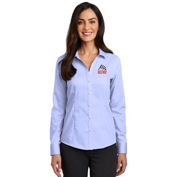 Red House® Women's Pinpoint Oxford Non-Iron Shirt - Embroidered Personalization Available from Positive Promotions