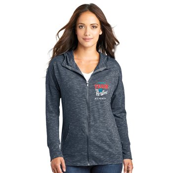 Pharmacy Team District® Women's Medal Full-Zip Lightweight Hoodie Sweatshirt - Embroidered Personalization Available from Positive Promotions