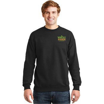 Hanes® Unisex EcoSmart® Crewneck Sweatshirt - Embroidered Personalization Available from Positive Promotions