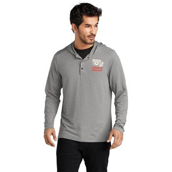 OGIO® Men's Luuma Flex Hooded Snap Henley - Embroidered Personalization Available from Positive Promotions