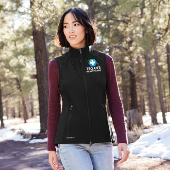 Eddie Bauer® Women's Stretch Soft-Shell Vest - Embroidered Personalization Available from Positive Promotions