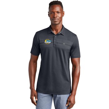TravisMathew® Men's Monterey Chest Stripe Polo - Embroidered Personalization Available from Positive Promotions