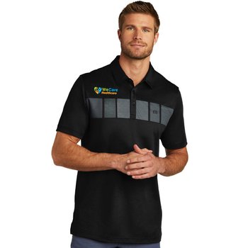TravisMathew® Men's Cabana Chest Stripe Polo - Embroidered Personalization Available from Positive Promotions
