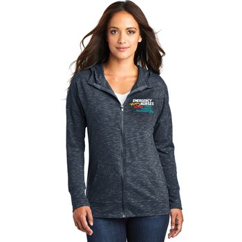 Emergency Nurse/Operating Room Team District® Women's Medal Full-Zip Lightweight Hoodie Sweatshirt - Embroidered Personalization Available from Positive Promotions