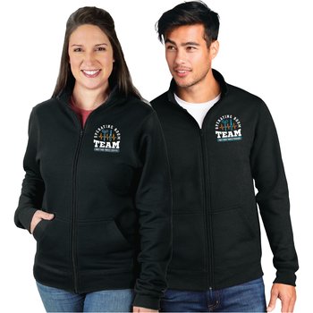 Emergency Nurse/Operating Room Team Port & Company® Unisex Core Fleece Cadet Collar Full-Zip Sweatshirt - Embroidered Personalization Available from Positive Promotions