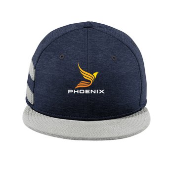 New Era® Shadow Heather Striped Flat Bill Snapback Cap - Embroidered Personalization Available from Positive Promotions