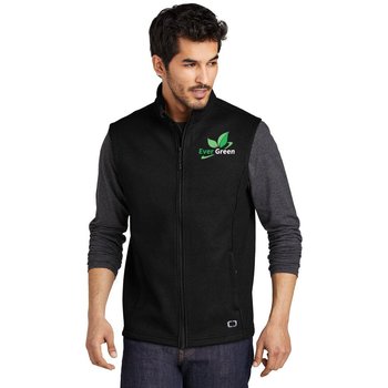 OGIO® Unisex Grit Fleece Vest - Embroidered Personalization Available from Positive Promotions