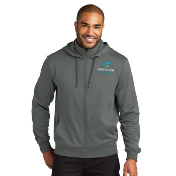 Port Authority® Men's Smooth Fleece Hooded Jacket - Embroidered Personalization Available from Positive Promotions