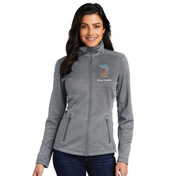 Social Worker Port Authority® Women's Digi Stripe Fleece Jacket - Embroidered Personalization Available from Positive Promotions