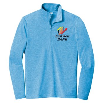 Sport-Tek® Men's Tri-Blend Performance Quarter-Zip Pullover - Embroidered Personalization Available from Positive Promotions