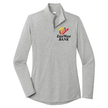 Sport-Tek® Women's Tri-Blend Performance Quarter-Zip Pullover - Embroidered Personalization Available from Positive Promotions