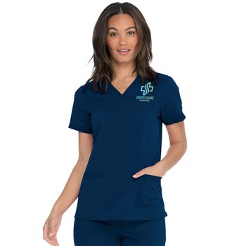 Dickies® Balance Women's V-Neck Scrub Top - Embroidered Personalization Available from Positive Promotions