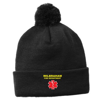 Sport-Tek® Solid Pom Pom Beanie - Embroidered Personalization Available from Positive Promotions