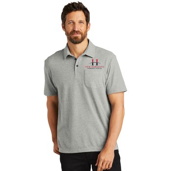 Port Authority® Men's C-FREE Cotton Blend Pique Pocket Polo - Embroidered Personalization Available from Positive Promotions