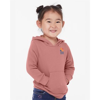 BELLA+CANVAS® Toddler Sponge Fleece Pullover Hooded Sweatshirt - Embroidered Personalization Available from Positive Promotions